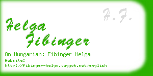 helga fibinger business card